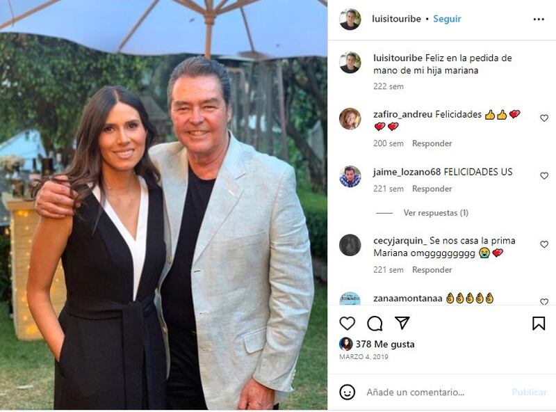 La hija de Luis Uribe es también sobrina de Victoria Ruffo