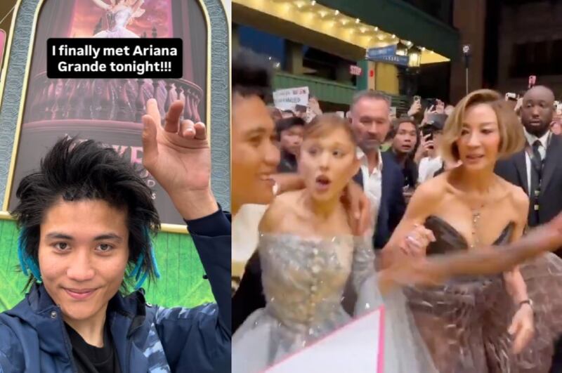 Ariana Grande sorprendida por un fan en Singapur