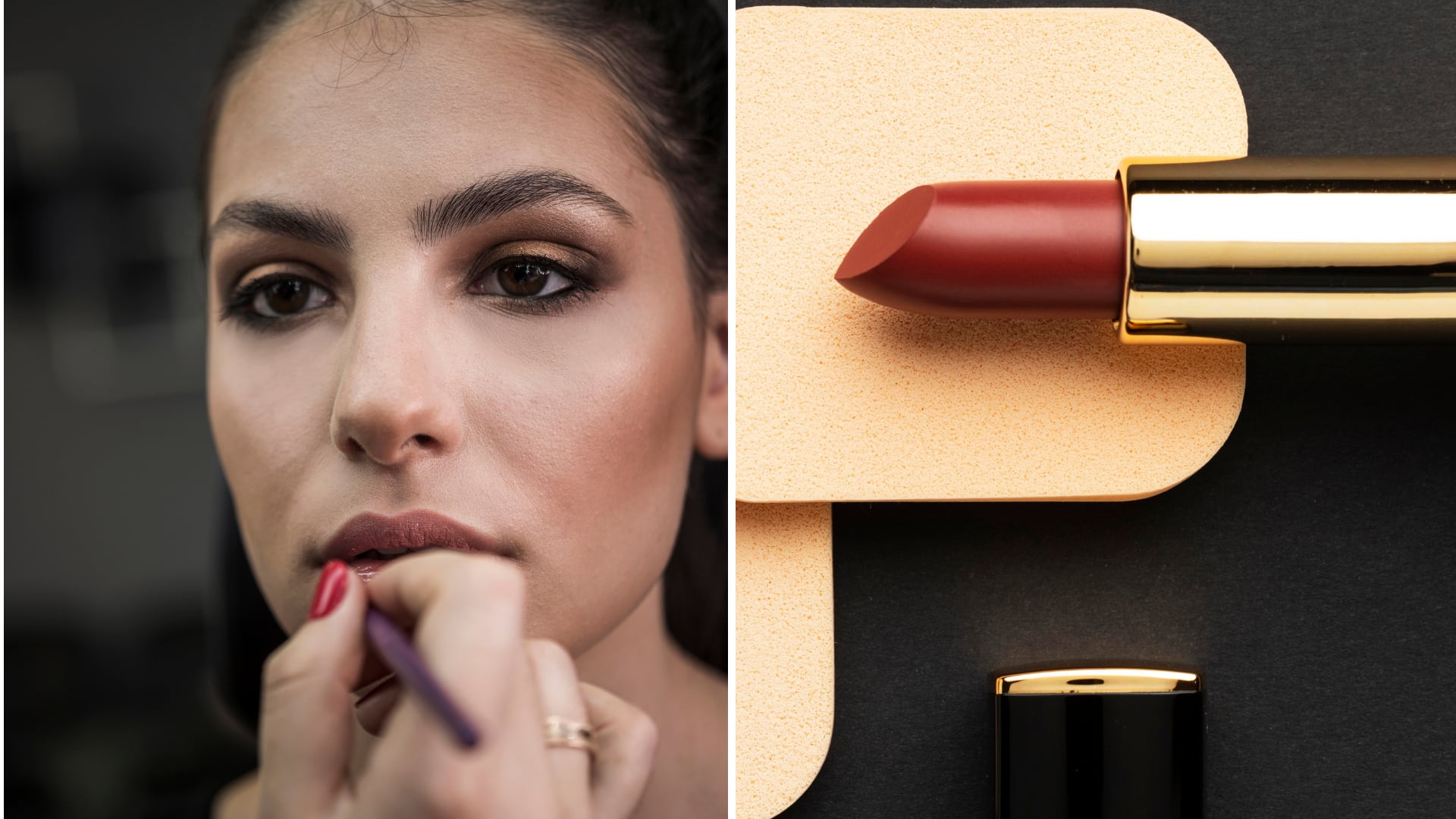 El labial marrón pude ser tu aliado al momento de maquillarte, pues puedes usarlo como contorno.