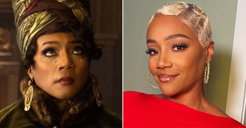 Tiffany Haddish en 'Mansión embrujada' y en la vida real