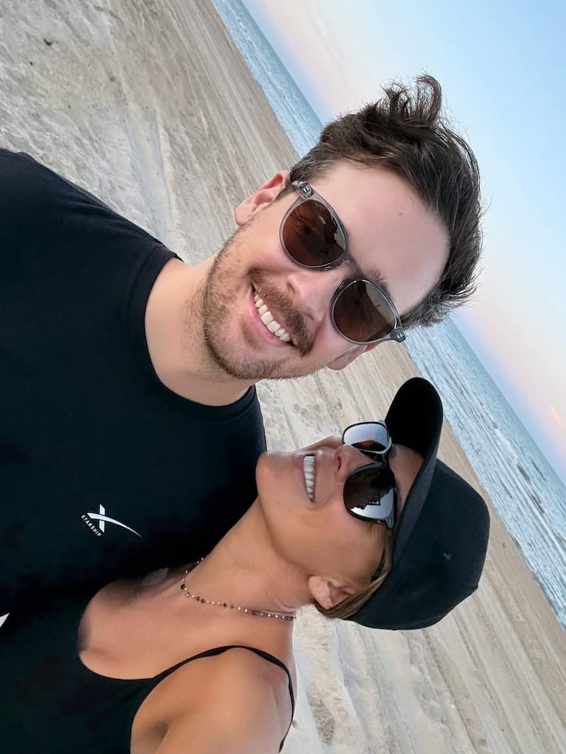La Flaca Guerrero y Graham, su pareja.