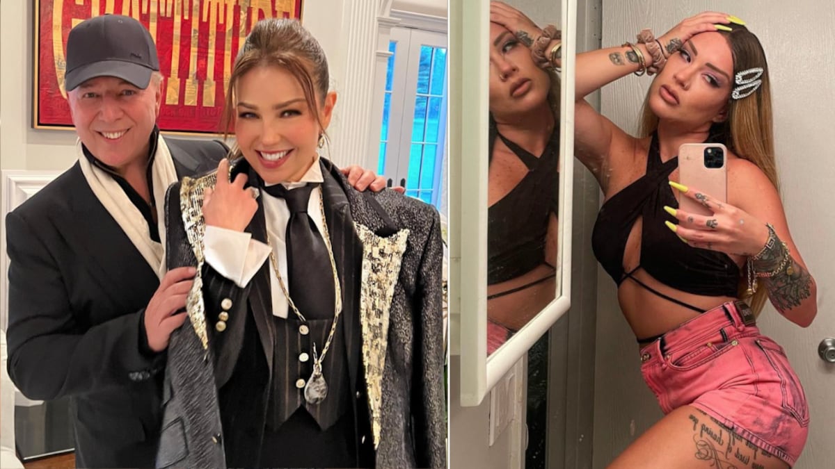 Thalía y Tommy Mottola