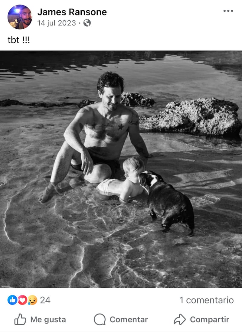 Última publicación de James Ransone en Facebook