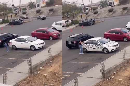 Por infiel, su ex le dejó un “bonito recuerdo” en el carro