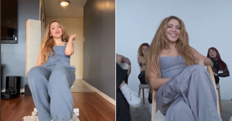 Doble de Shakira hace su nueva coreografía y se le parece tanto que todo TikTok creyó que era ella