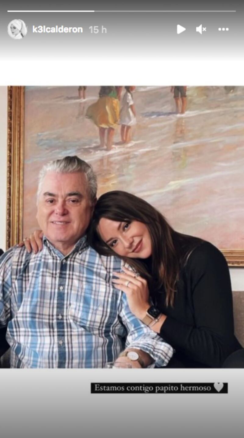 Kel Calderón envió mensaje de apoyo a su padre