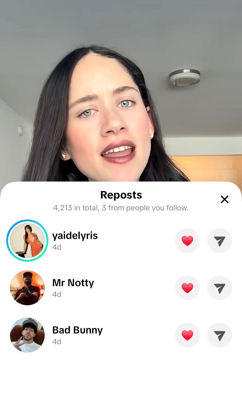 Bad Bunny comparte video en TikTok