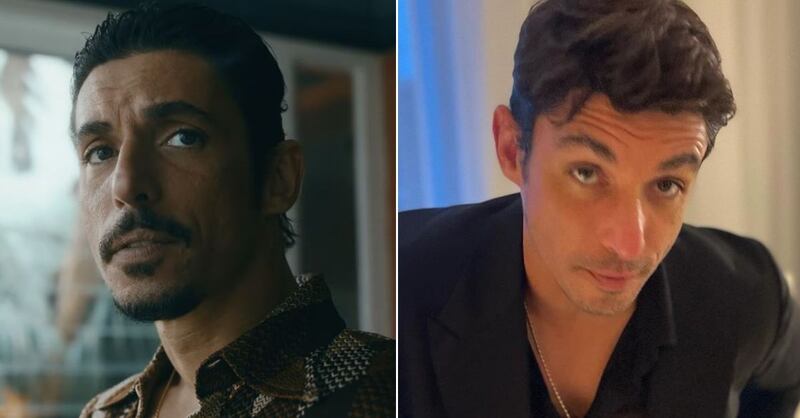 Alberto Guerra en 'Griselda' y en la vida real