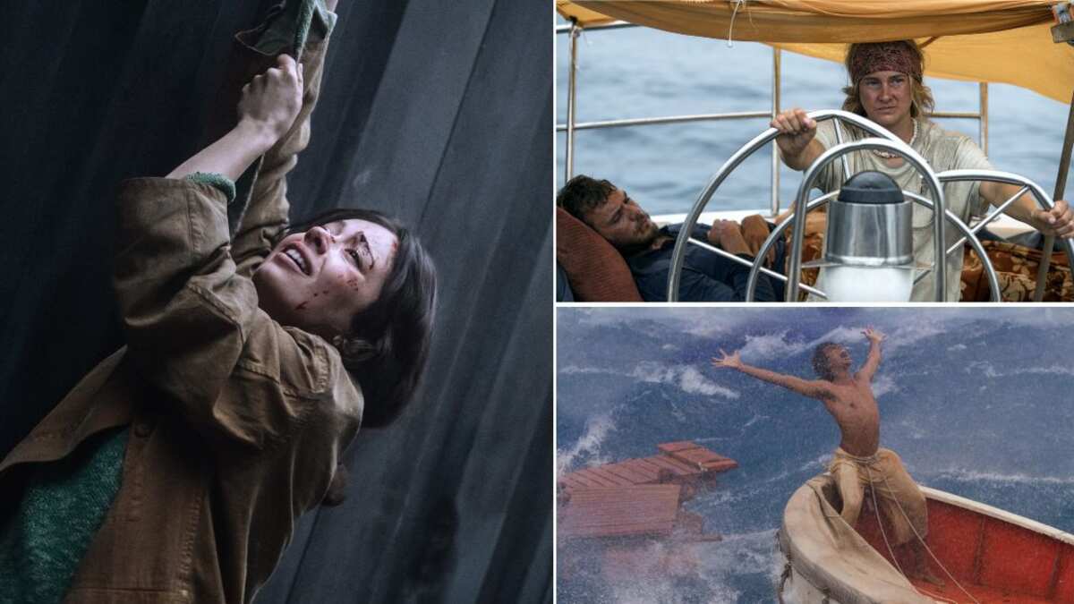 Escenas de las películas Nowhere, Una aventura extraordinaria y A la deriva