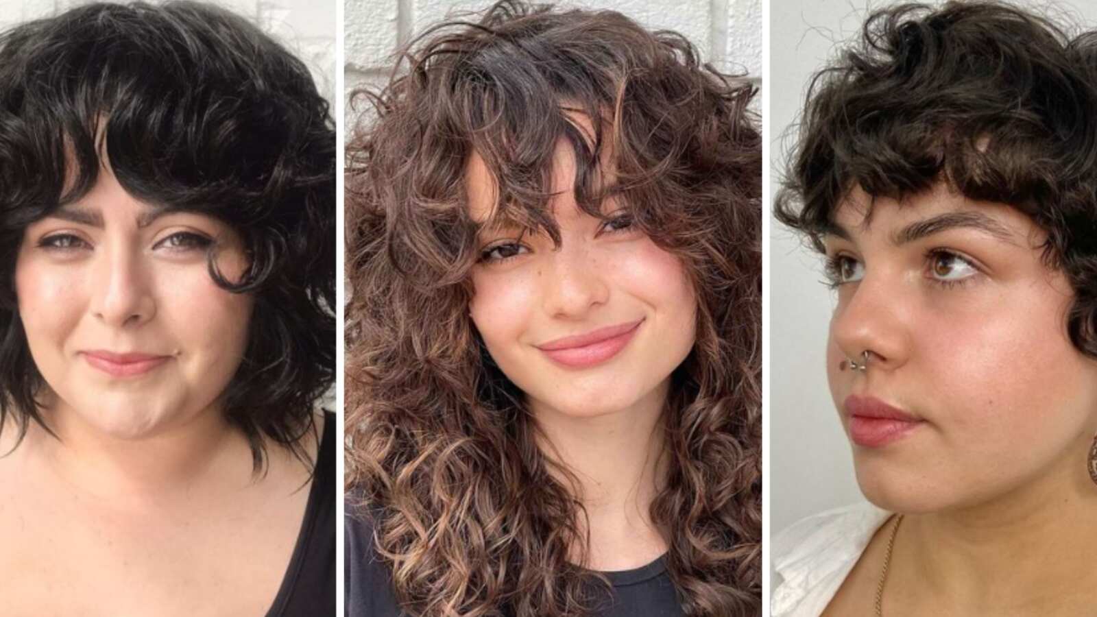 Cortes de pelo rizado para mujeres de cara redonda