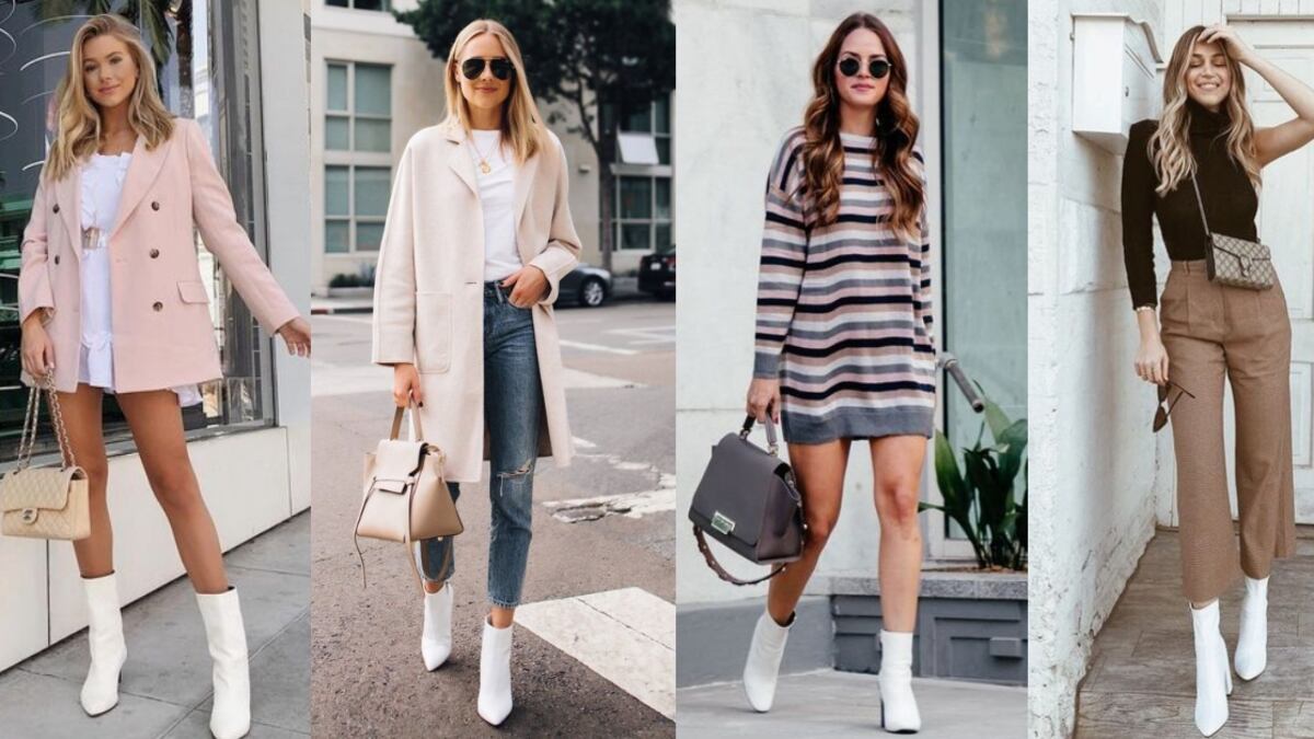Las botas blancas son una prenda básica en el armario de la mujer.