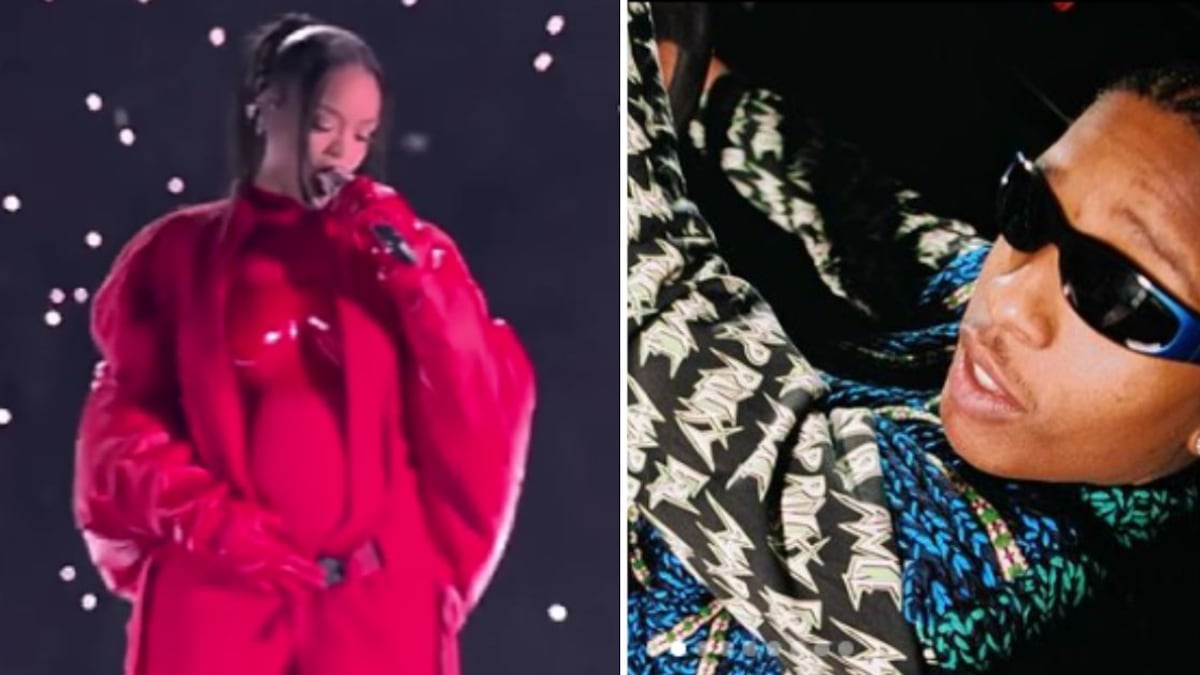 La romántica reacción del novio de Rihanna al verla en el Medio Tiempo del Super Bowl