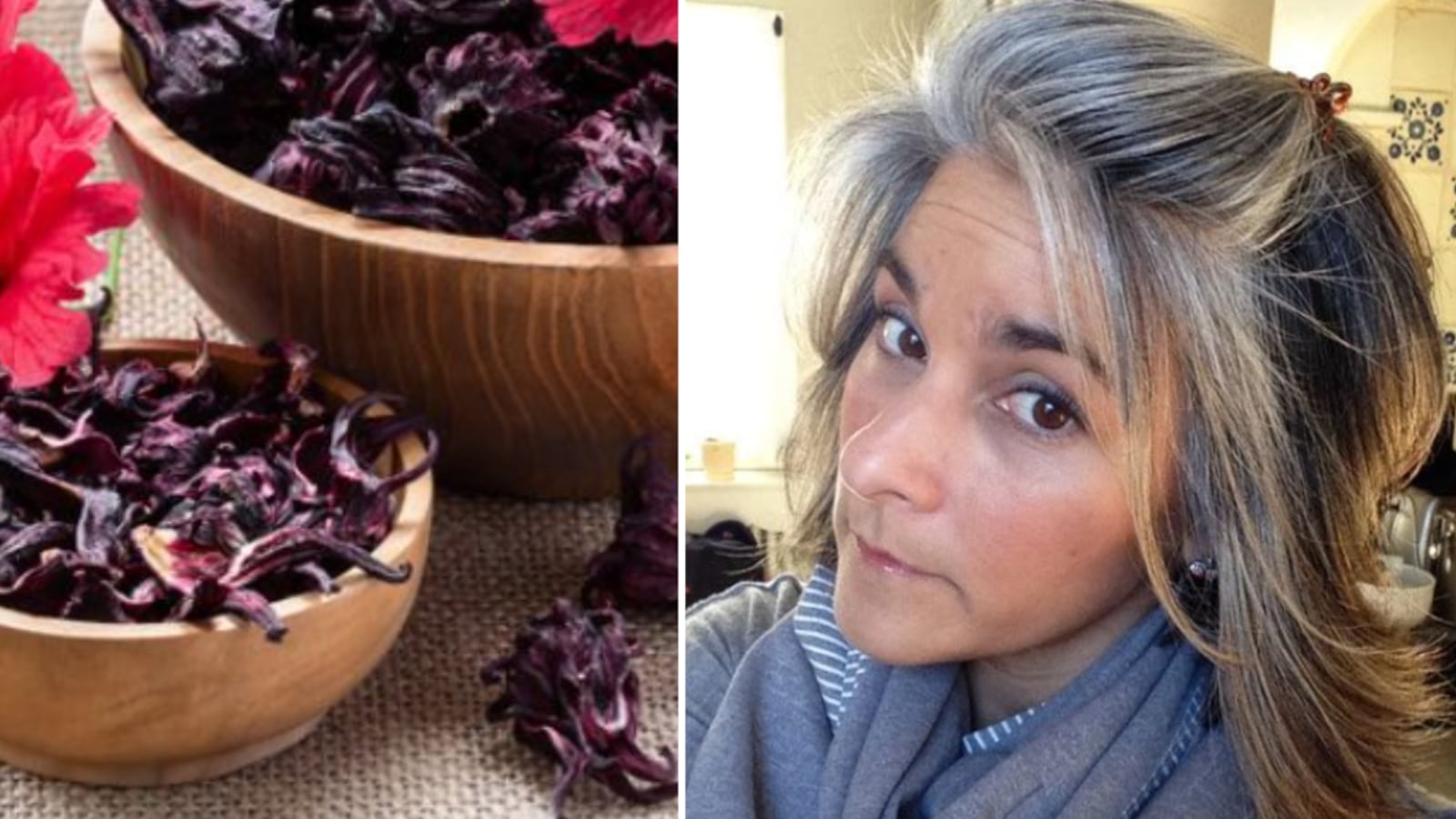 Flor de jamaica canas pelo