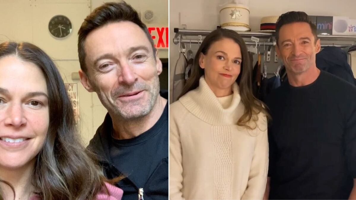 El romance de Hugh Jackman y Sutton Foster marcha sobre ruedas