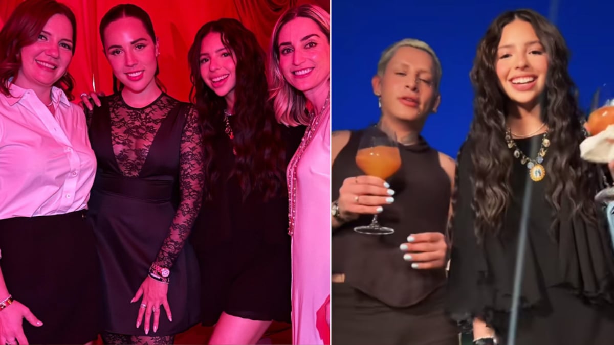 Ángela Aguilar en la fiesta de cumpleaños de su hermana Aneliz