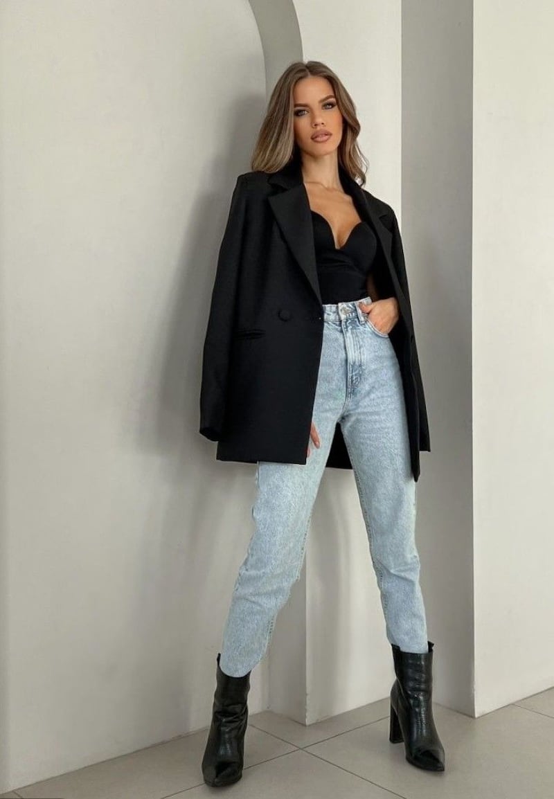 Jeans cigarette y botines