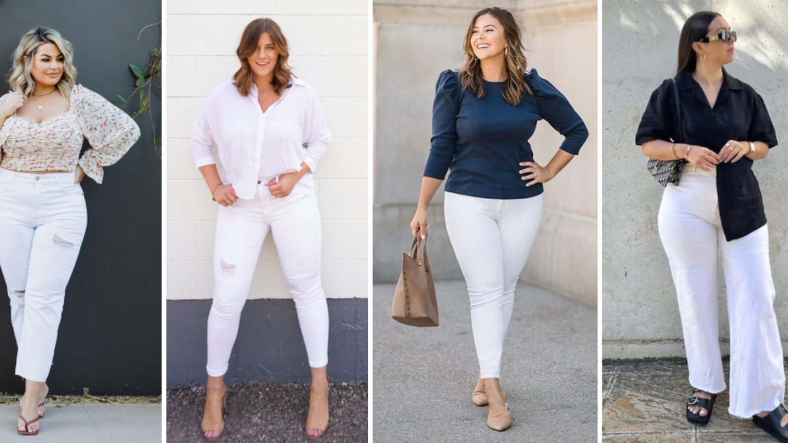 Cómo combinar los jeans blancos si eres curvy
