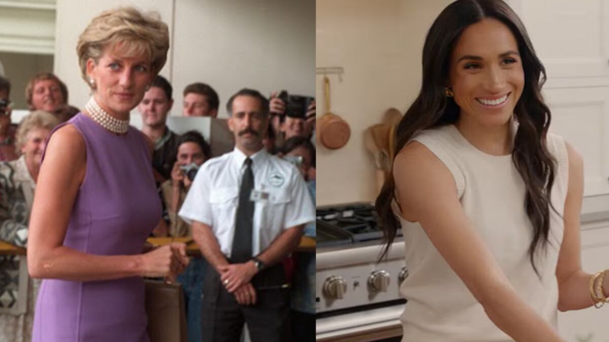 Meghan Markle y Lady Di look