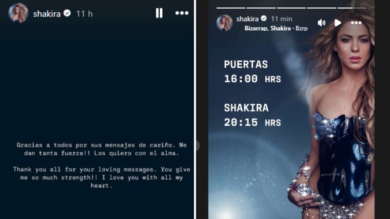Shakira confirma que dará el concierto de este 17 de febrero en Lima, Perú, luego de que el día anterior suspendió su primera fecha porque estuvo hospitalizada de emergencia.