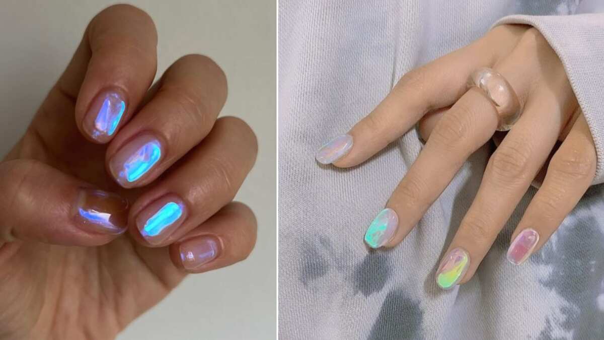 Las uñas aurora están arrasando porque son brillantes, llamativas y muy chic