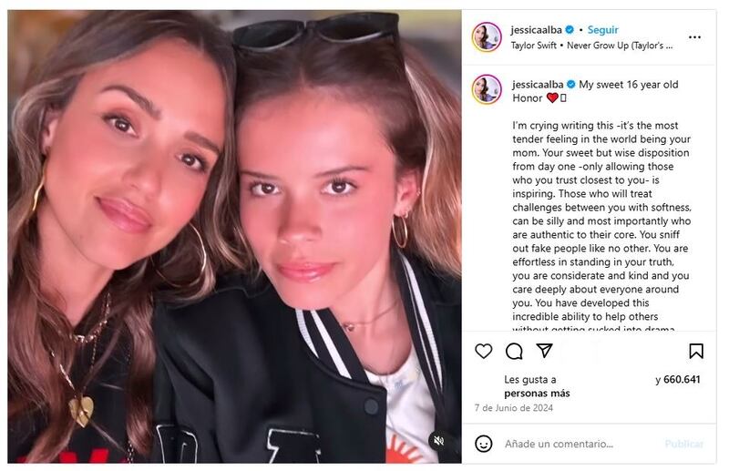 Jessica Alba junto a su hija mayor, Honor
