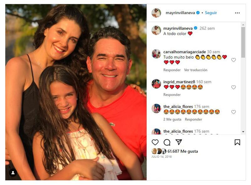 Mayrín Villanueva y Eduardo Santamarina tienen una única hija en común llamada Julia