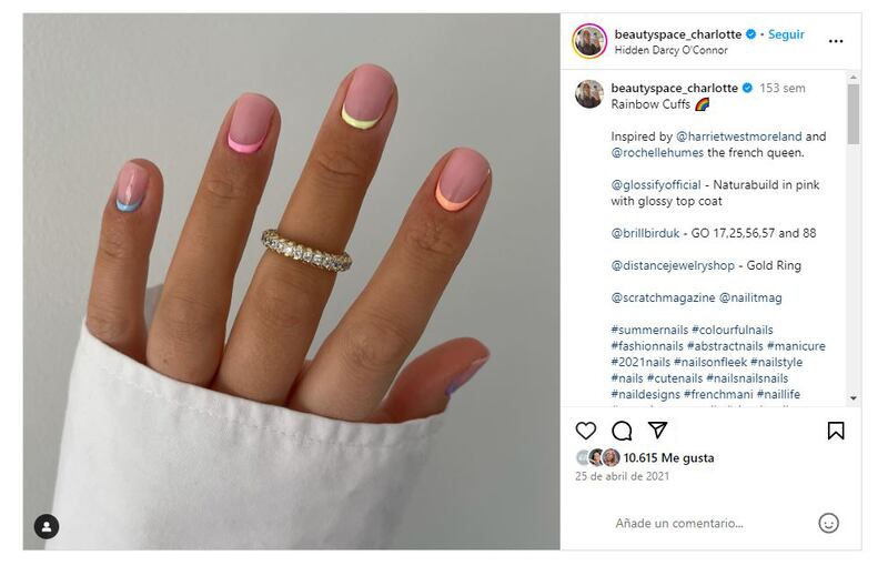 La manicura francesa invertida es la última versión de las 'french nails' clásicas en tendencia
