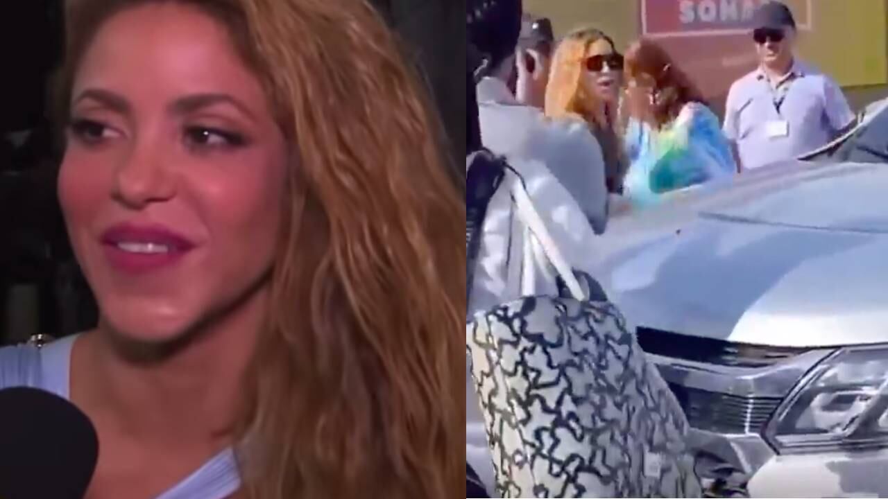 Shakira empuja a un seguidor
