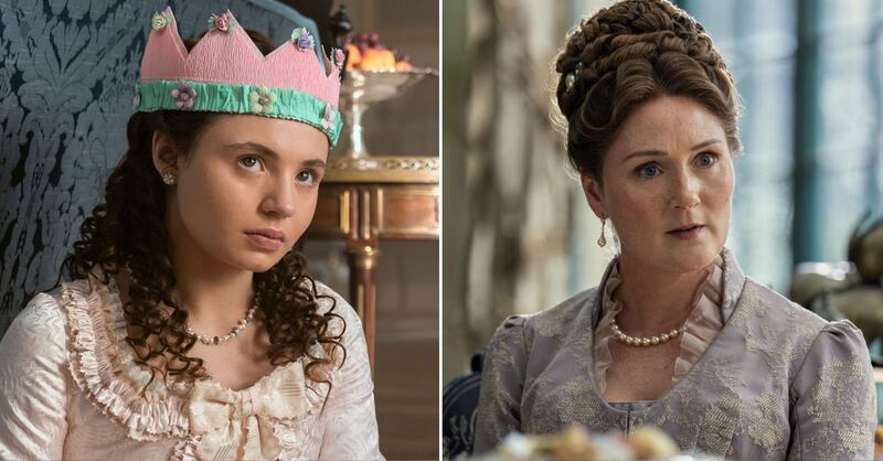 Connie Jenkins-Greig y Ruth Gemmell en 'Queen Charlotte'