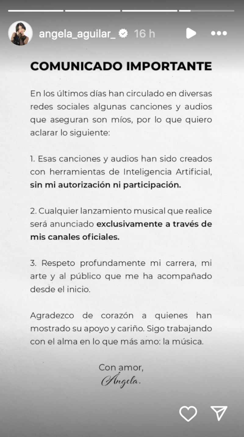 Ángela Aguilar habla sobre supuesta filtración de canción dedicada a Cazzu