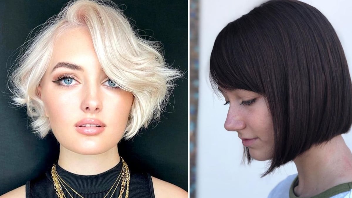 Hay combinaciones infinitas de cortes bob con flequillo de lado y todas son muy halagadoras |