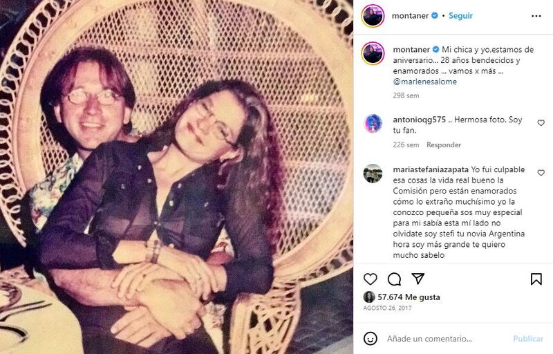 Ricardo Montaner y Marlene Rodríguez en su juventud