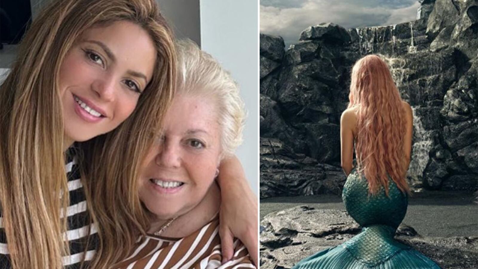 Aunque Shakira enternece con la foto con su madre y vestida de sirena le critican este gesto.