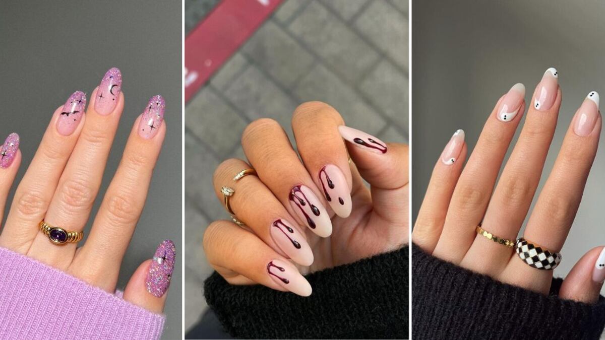 Tres diseños de uñas para Halloween