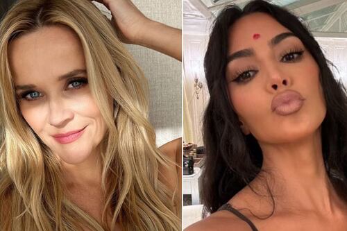 Reese Witherspoon y Kim Kardashian con el mismo vestido de ‘animal print’: acentuó sus curvas