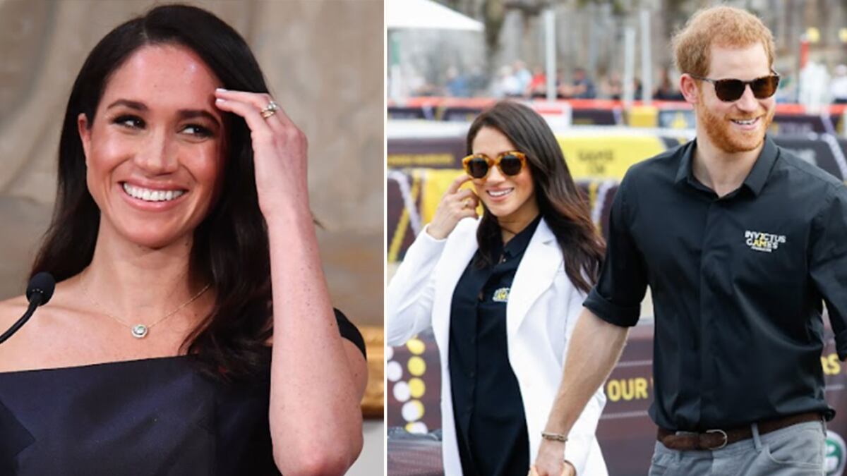 Meghan Markle y el príncipe Harry beso