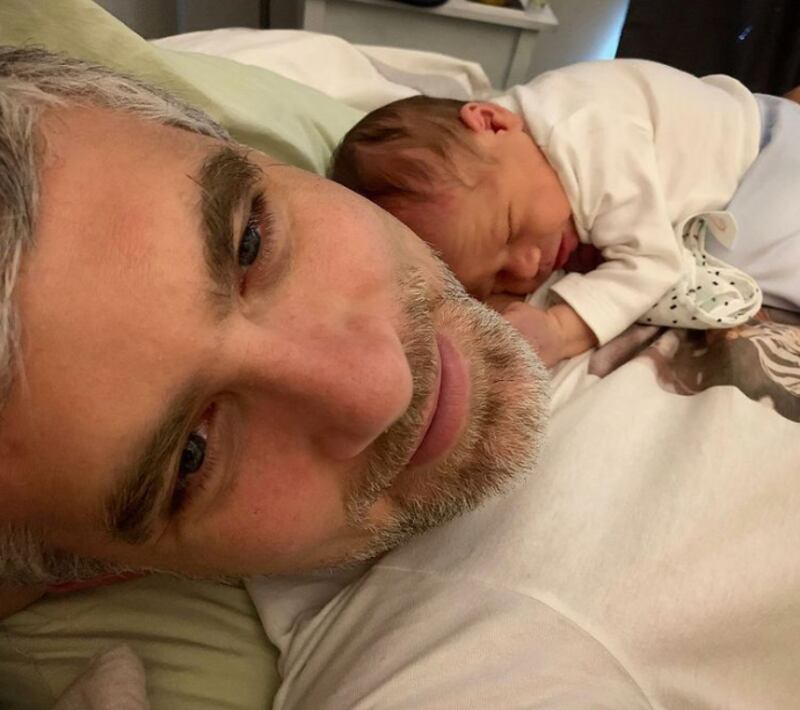 Manuel De Tezanos junto a su hijo José Pedro