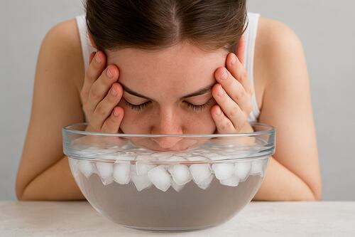 ¿Funciona sumergir el rostro en agua con hielo? Una experta responde