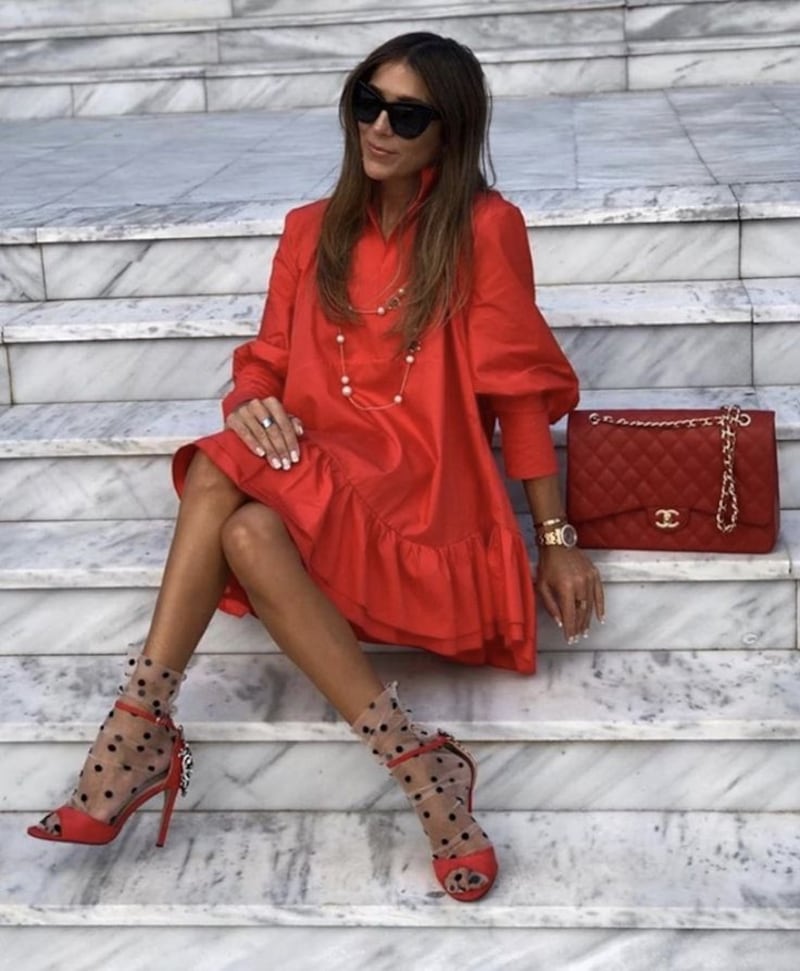 Tendencia de medias con calcetines