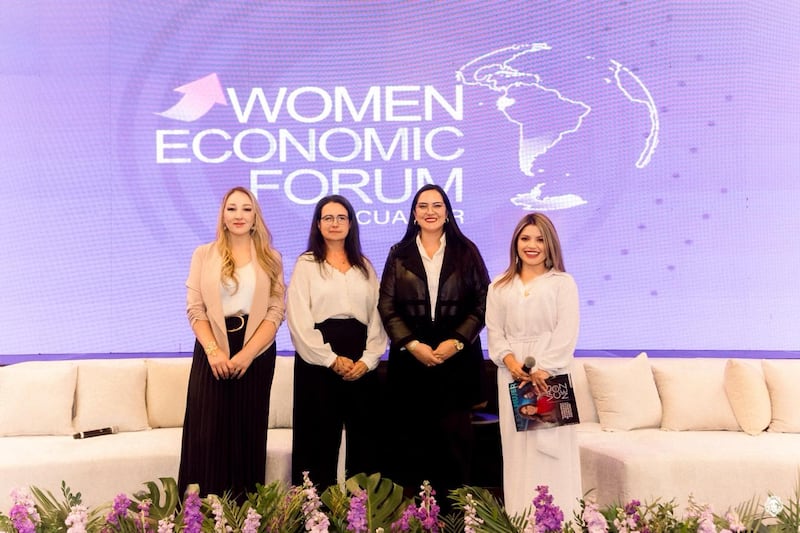 Gabriela Vaca, editora de Nueva Mujer, participó en el Women Economic Forum.