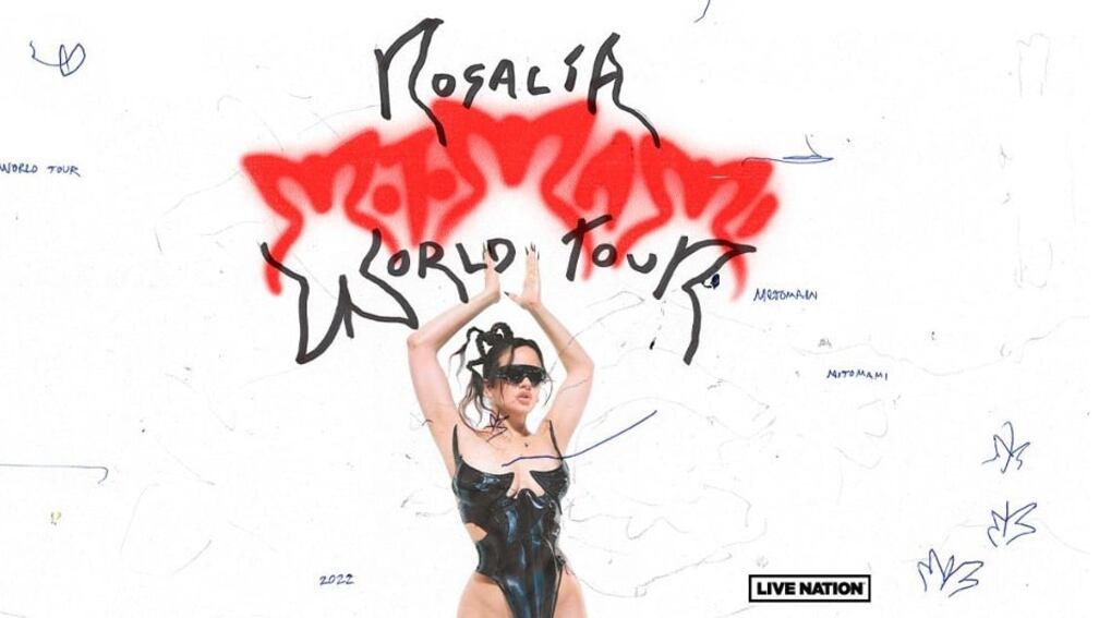 Banner del 'Motomami World Tour'