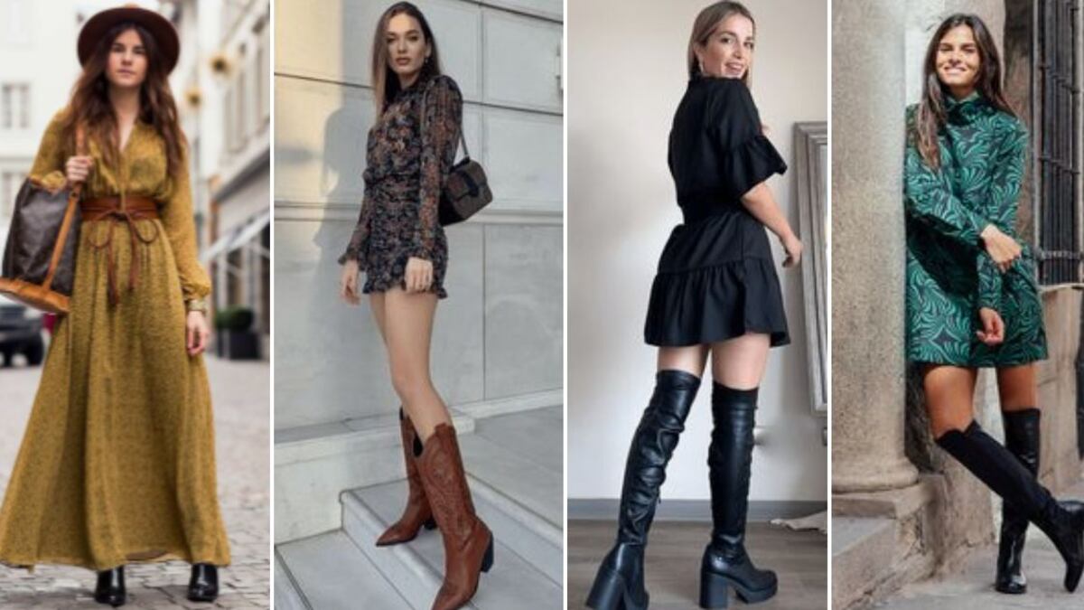 Vestidos con botas: regresa la tendencia para estar cómoda y no pasar ni frío ni calor en otoño