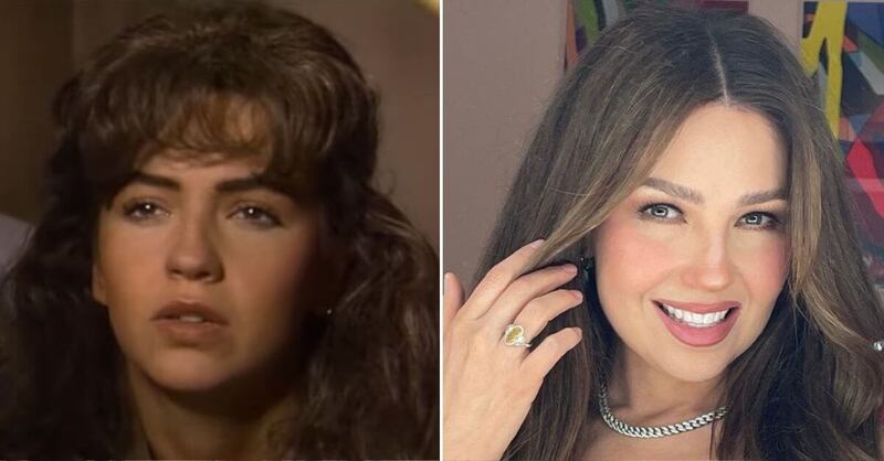 Thalía en 'María Mercedes' y en la actualidad
