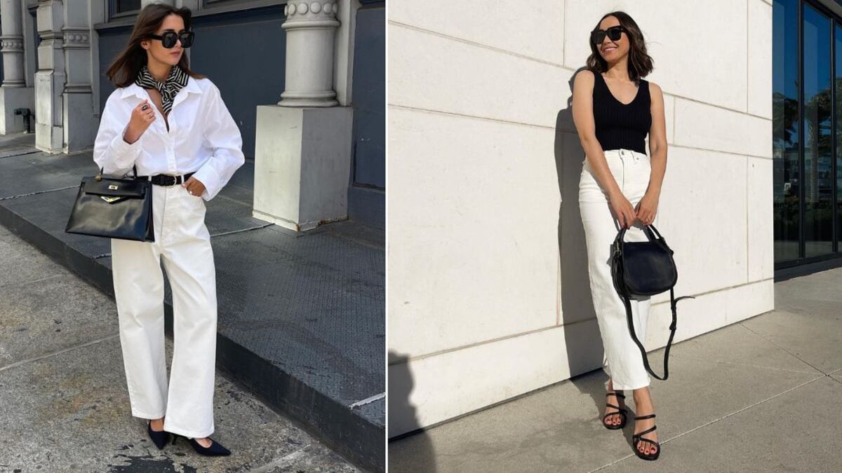 Ideas de looks con jeans blancos para la primavera