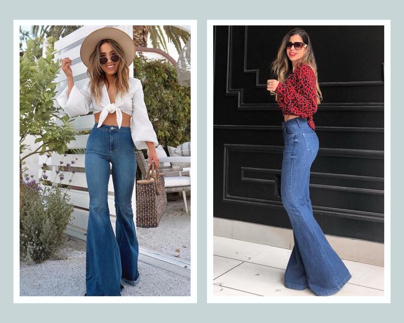 Jeans acampanados.