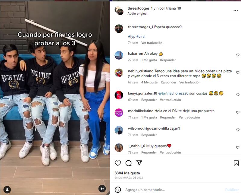 La ex de Jim Velásquez pasa ‘la tusa’ con tres chicos.
