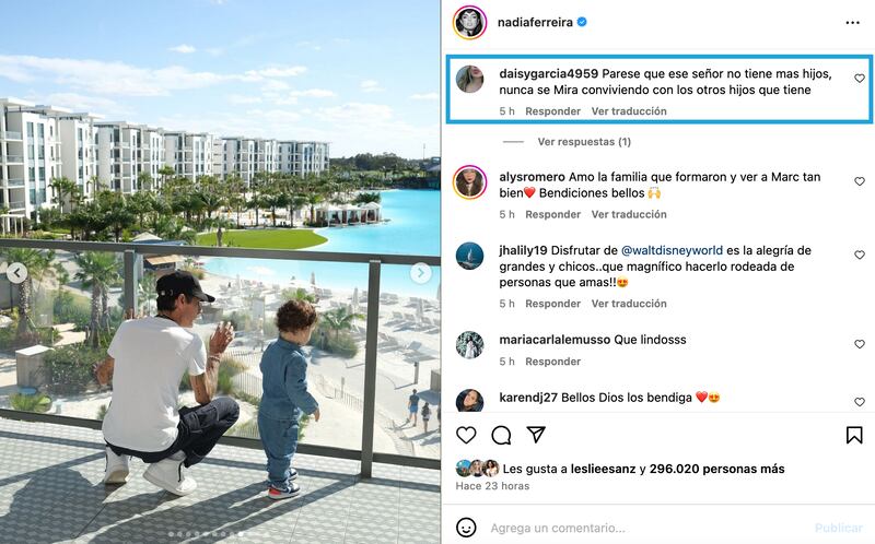 Nadia Ferreira presumió el primer viaje a Disney de su hijo Marco.