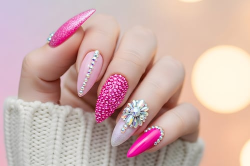 ¡Las más bonitas! Las uñas ‘bedazzled’ son furor en los salones: quedan con todo, son bonitas y originales