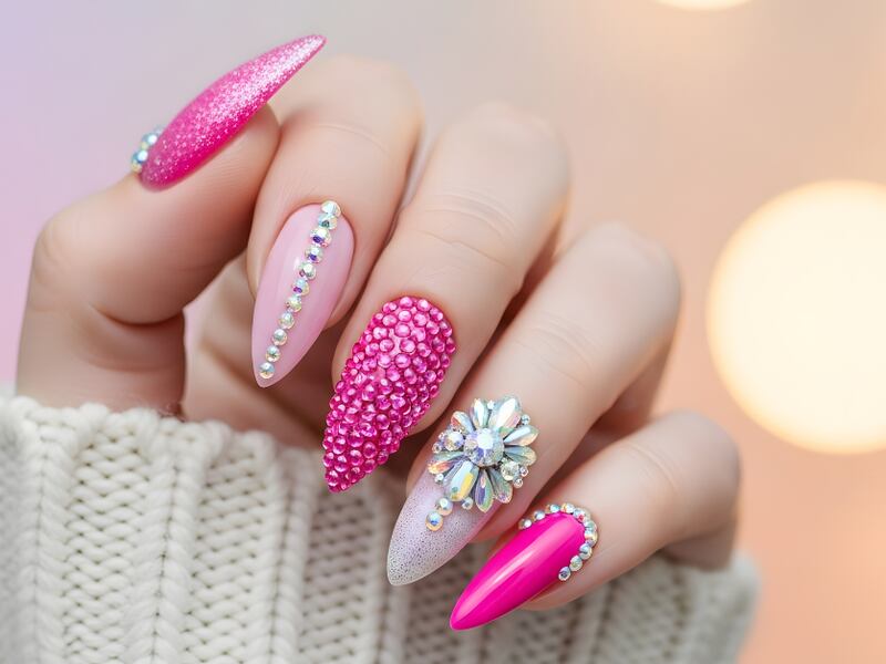 ¡Las más bonitas! Las uñas ‘bedazzled’ son furor en los salones: quedan con todo, son bonitas y originales