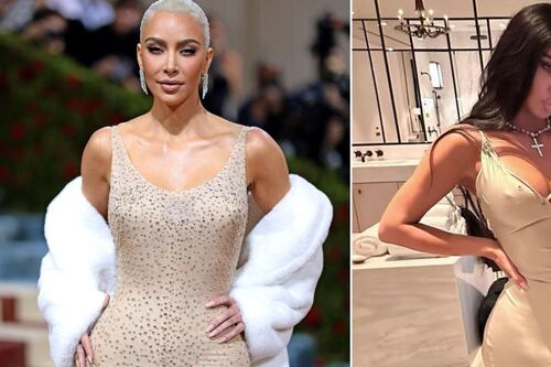 “No puede tener nada bonito”: tunden a Kim Kardashian por romper otro vestido de la MET Gala